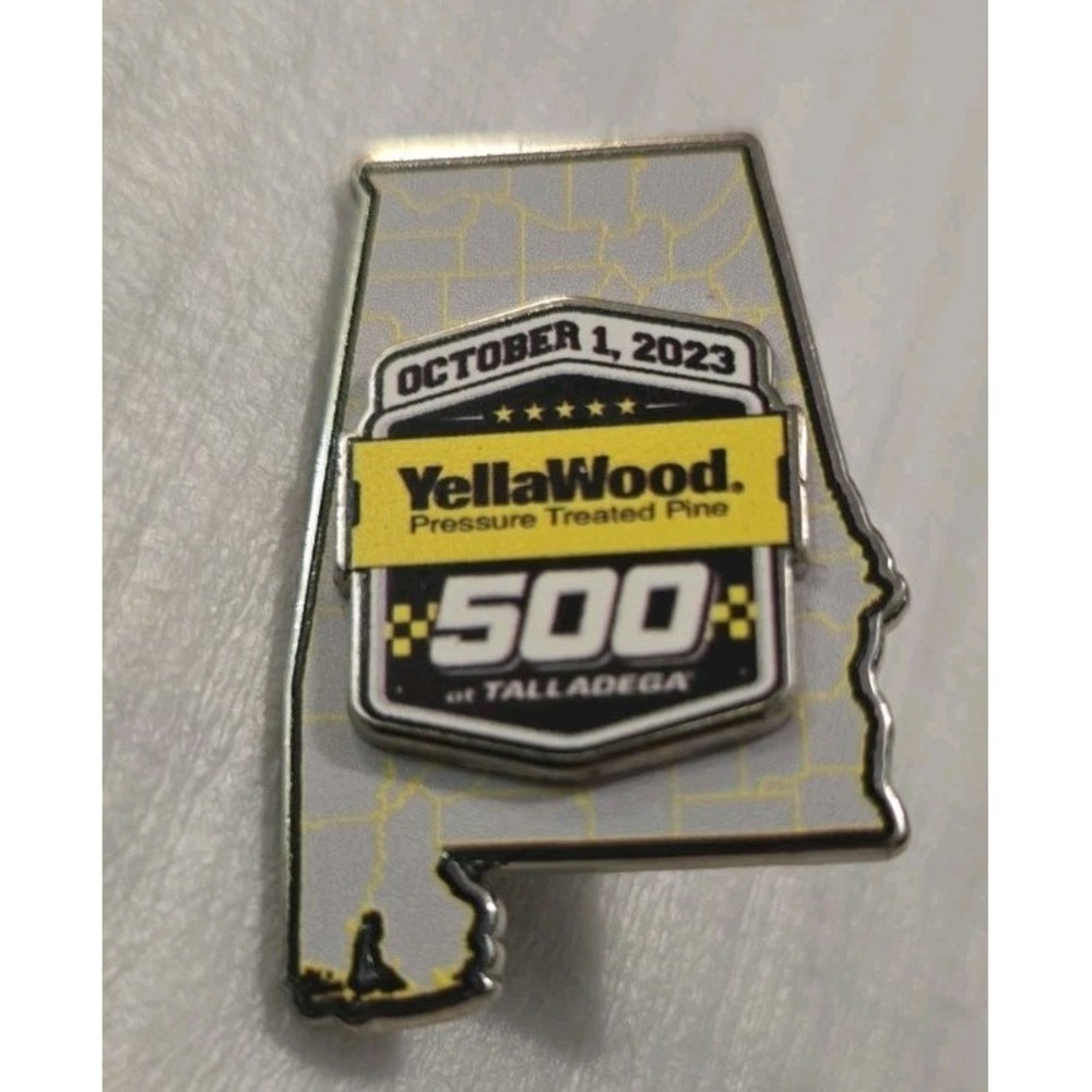 Nascar Yellawood 500 Lapel Pin Talladega Speedway Oct. 1st 2023